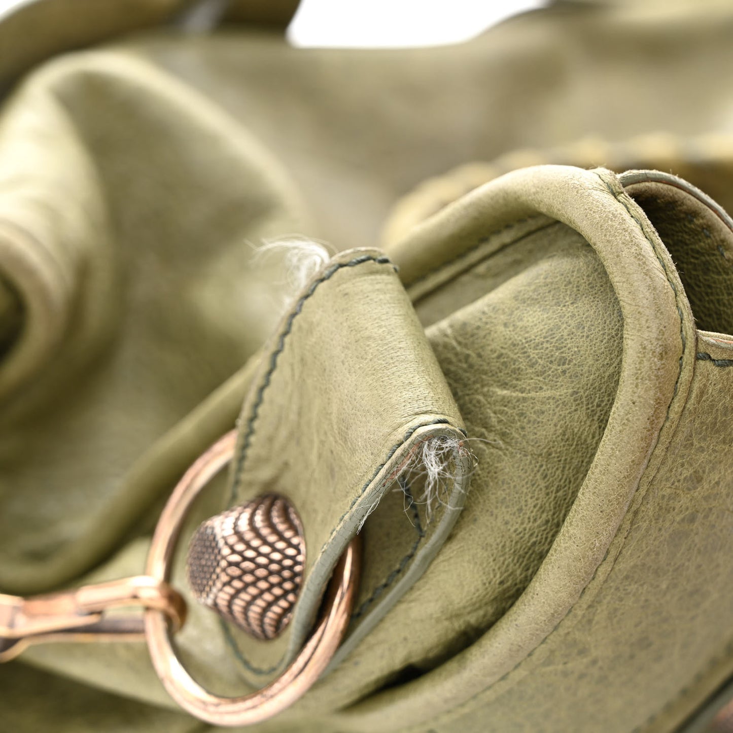 Agneau Giant 21 Rose Gold Hardware City Light Olive