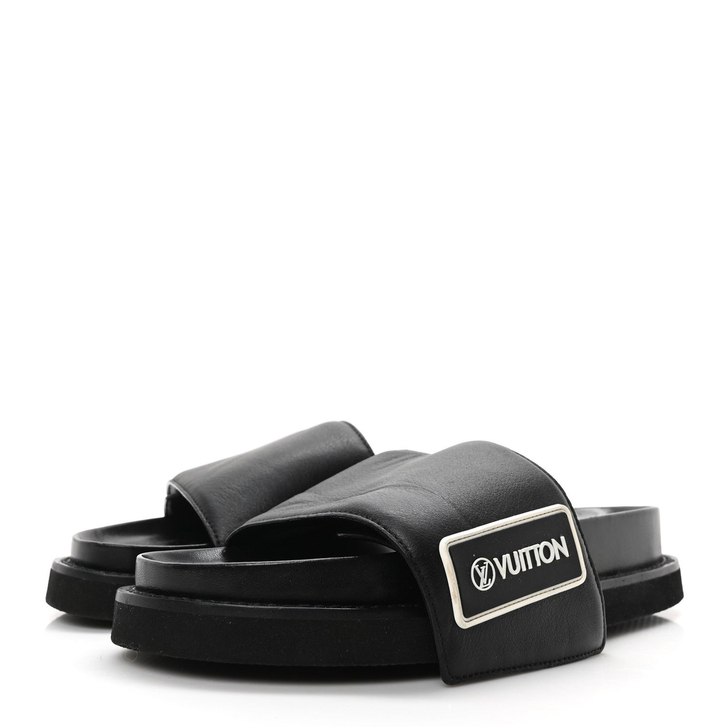 Calfskin Womens Pool Pillow Sunset Mules 37.5 Black