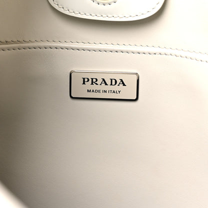 Prada Spazzolato Maxi Cleo Adjustable Strap Shoulder Bag White 5 of 9