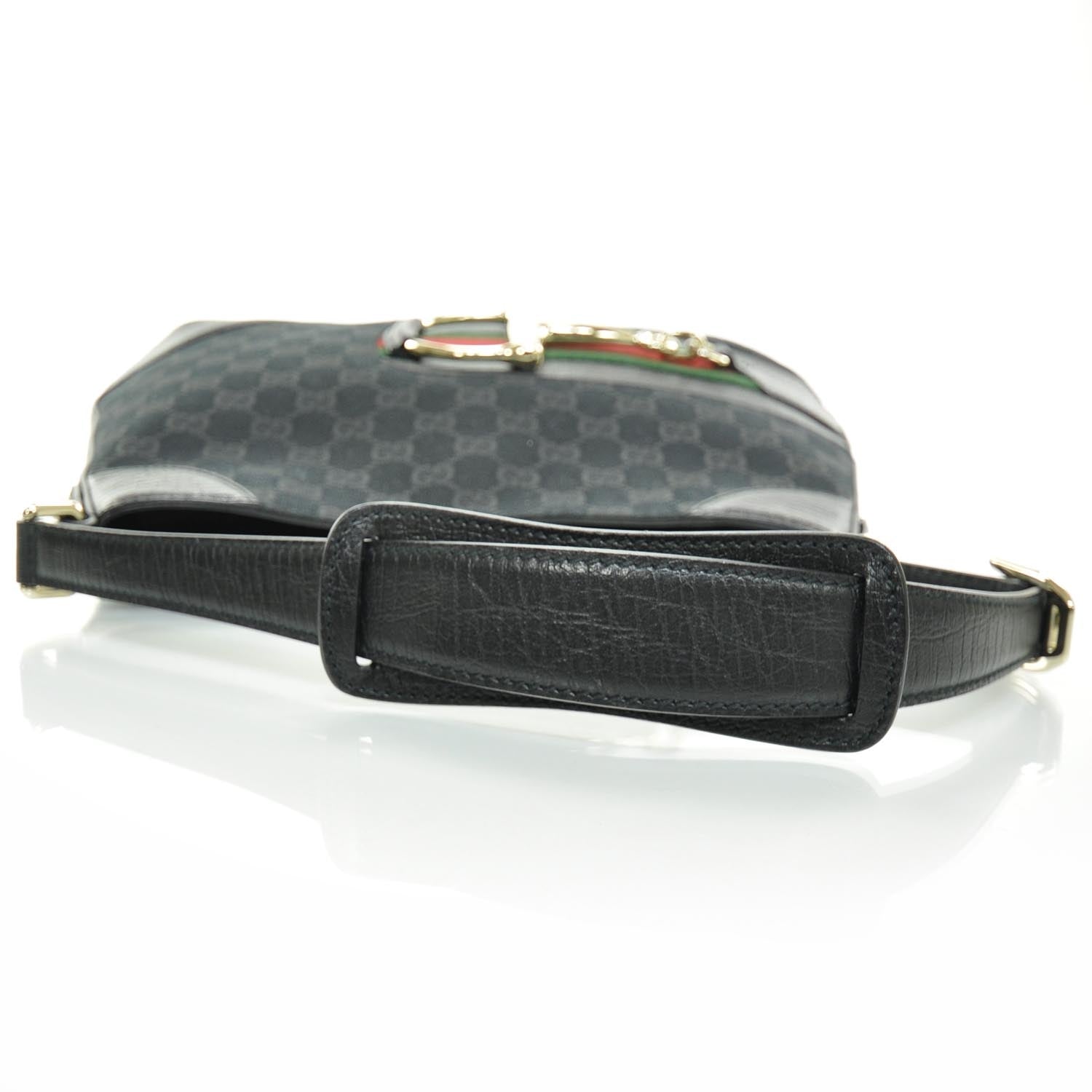 Gucci Monogram Web Hasler Hobo Black 5 of 5