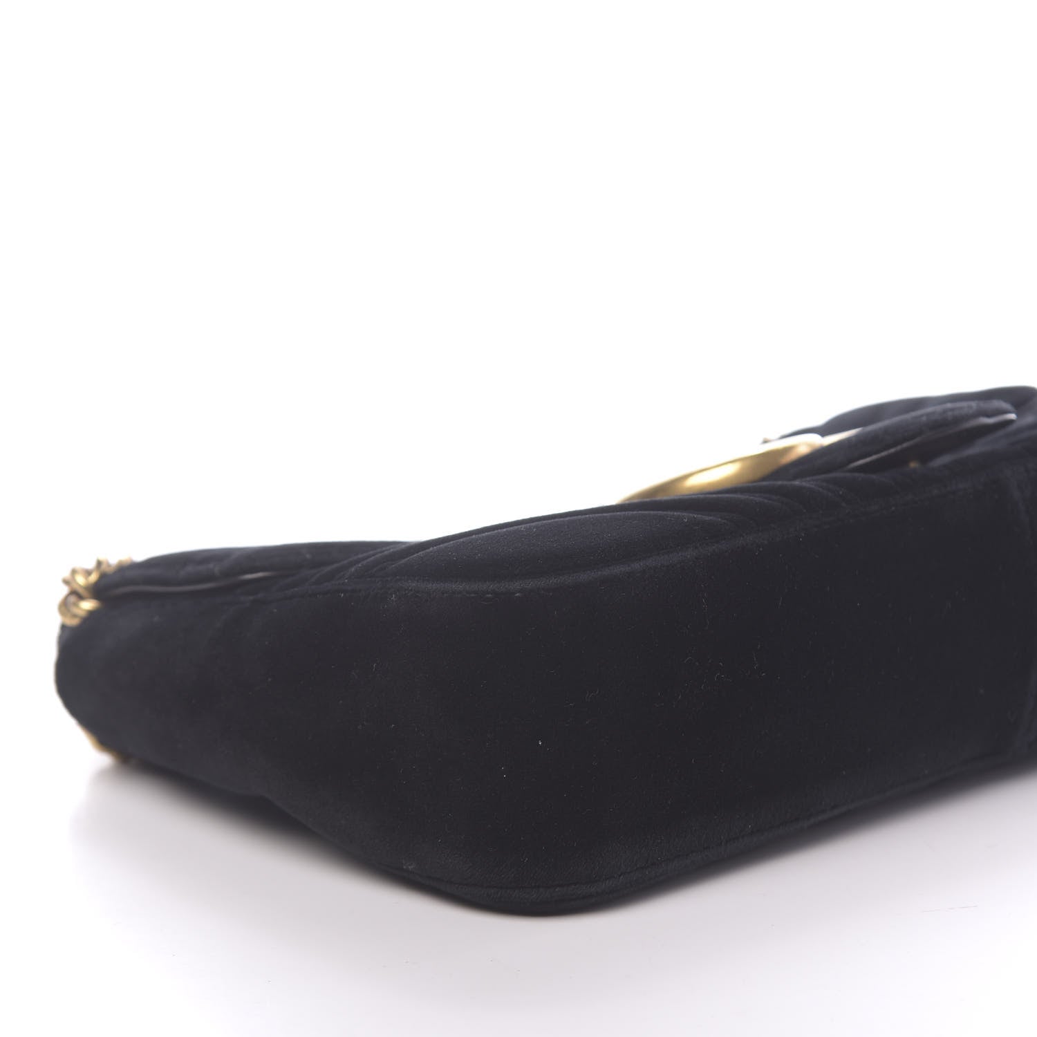 Gucci Velvet Matelasse Medium GG Marmont Shoulder Bag Black 8 of 15