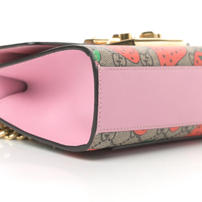 Gucci GG Supreme Monogram Strawberry Small Padlock Shoulder Bag 9 of 12