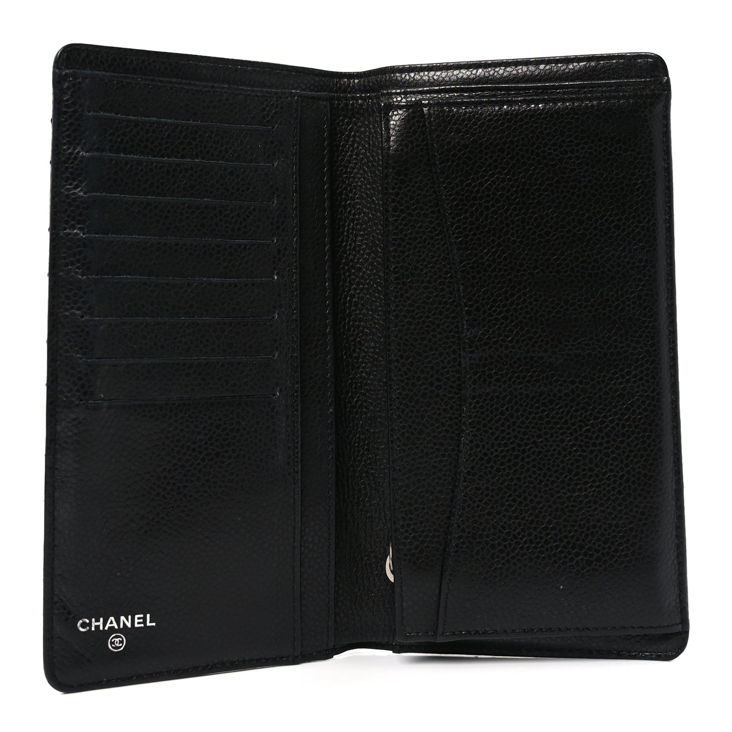 Caviar Quilted Yen Wallet Black