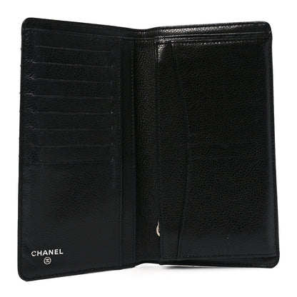 Chanel Caviar Quilted Yen Wallet Black 5 of 9