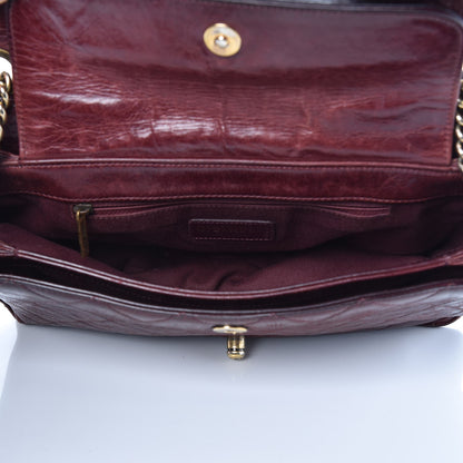 Chanel Glazed Calfskin Quilted Large Perfect Edge Flap Bordeaux 6 of 12