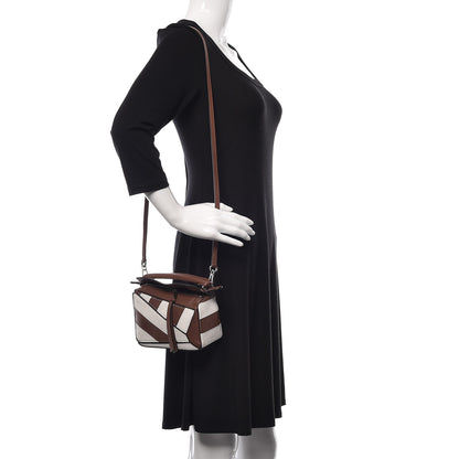 Loewe Calfskin Rugby Mini Puzzle Bag Brunette Soft White 2 of 10