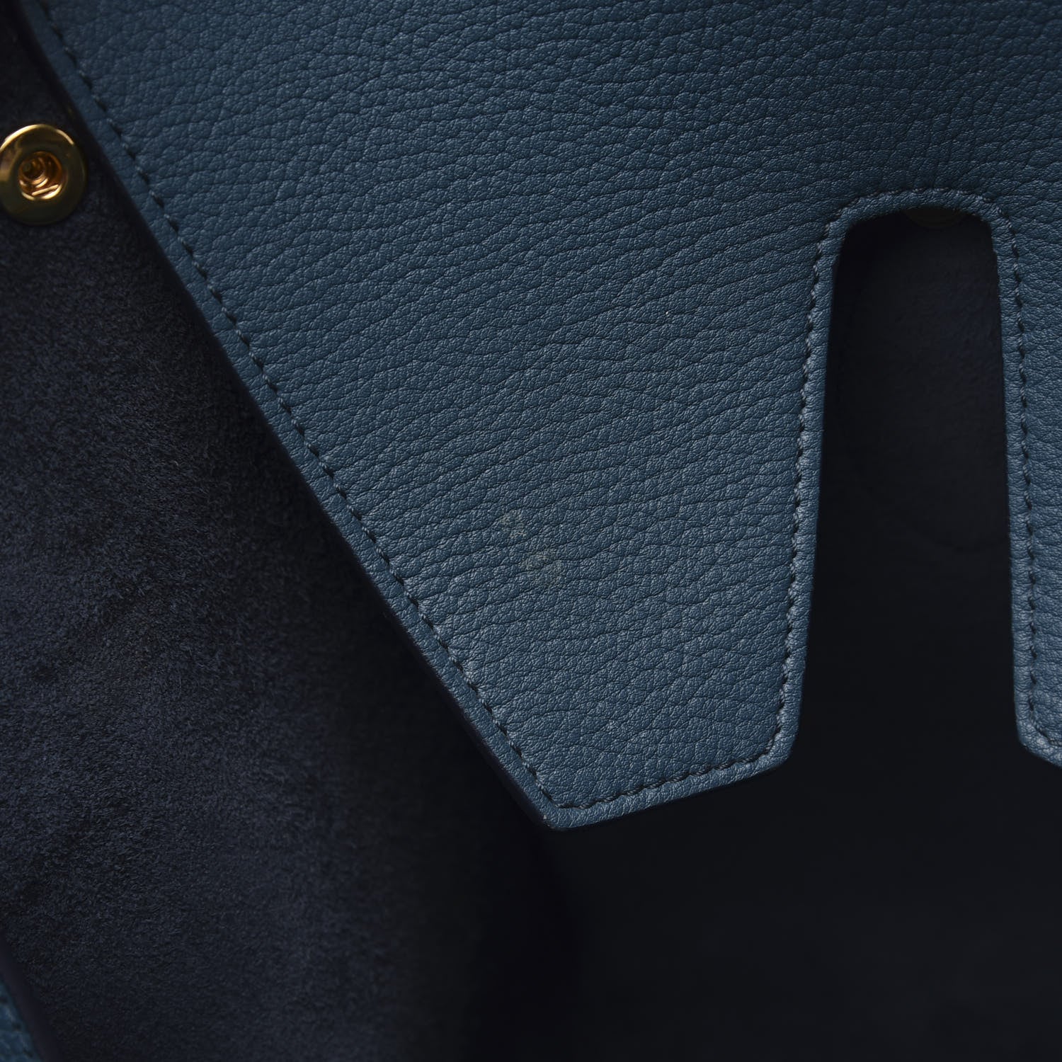 Celine Crisped Calfskin Small Tie Knot Tote Metallic Blue 15 of 16