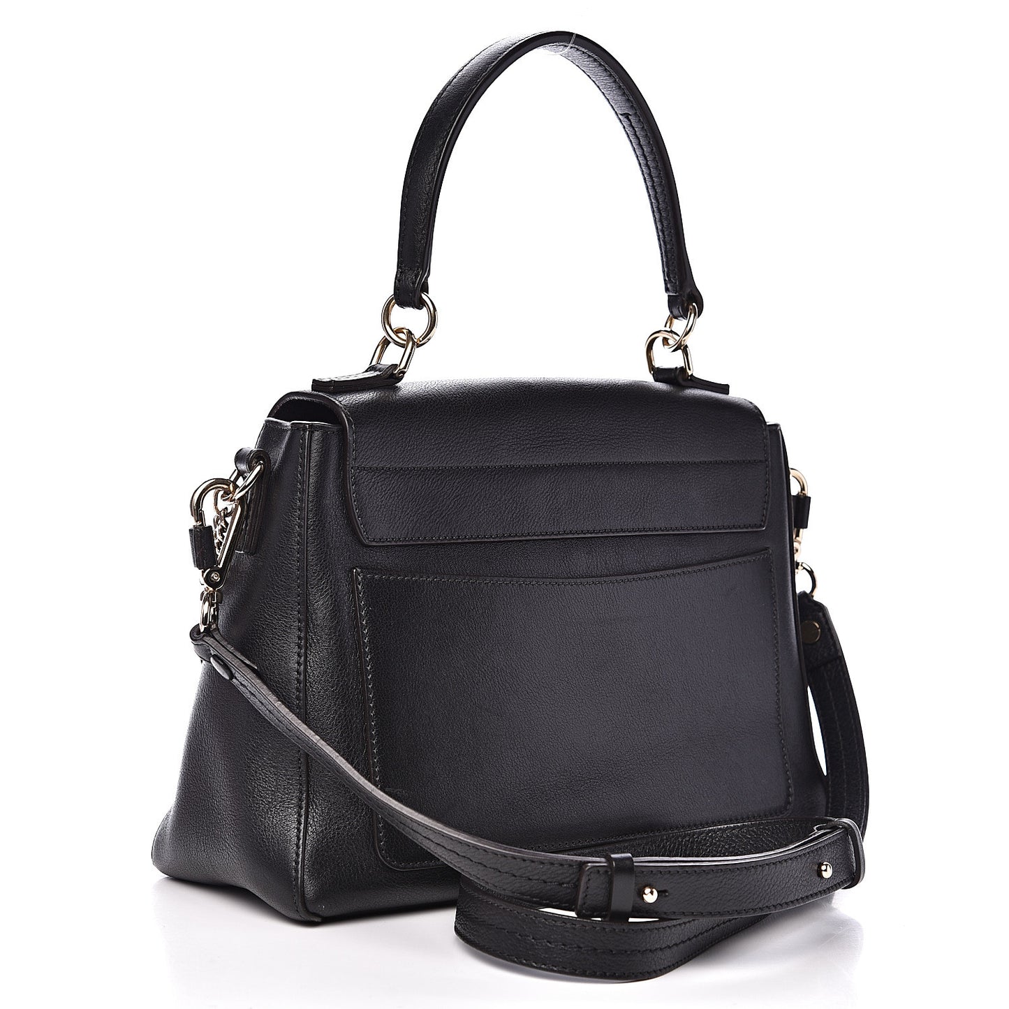 Calfskin Small Faye Day Shoulder Bag Black