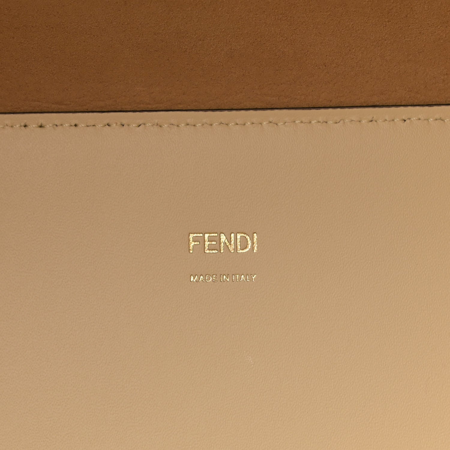 Fendi Vitello King Plexiglass Metal Stitch Logo Embossed Medium Fendi Sunshine Shopper Tote Pergamena 6 of 10