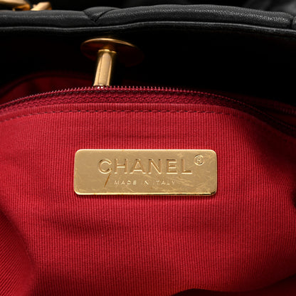 Chanel Lambskin Quilted Chanel 19 Shopping Bag Black 6 of 10