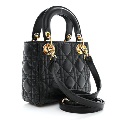 Christian Dior Lambskin Cannage Mini Lady Dior Black 3 of 11