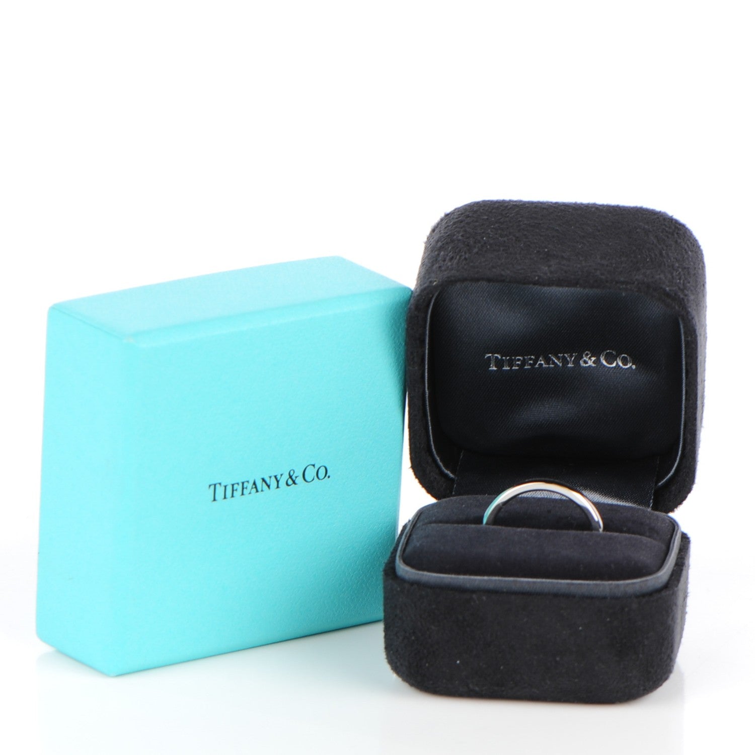 Tiffany Platinum 3mm Classic Wedding Band Ring 54 7 5 of 5