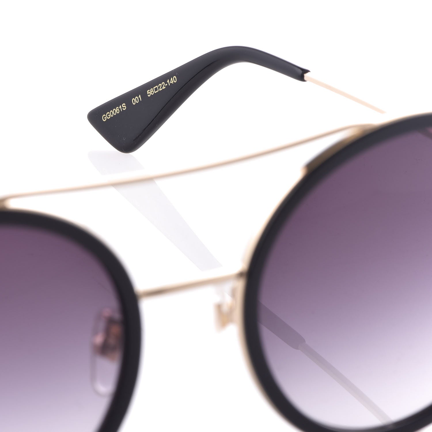 Gucci Round Frame Sunglasses GG0061S Black 6 of 8