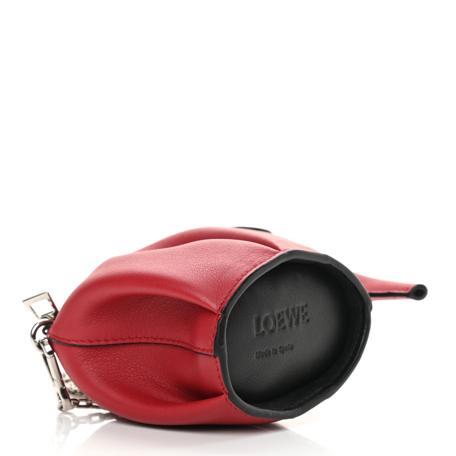 Loewe Calfskin Elephant Pouch Red 4 of 11