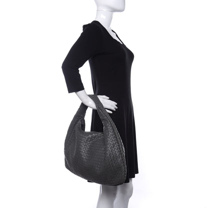 Bottega Veneta Nappa Intrecciato Large Veneta Hobo Light Grey 2 of 9
