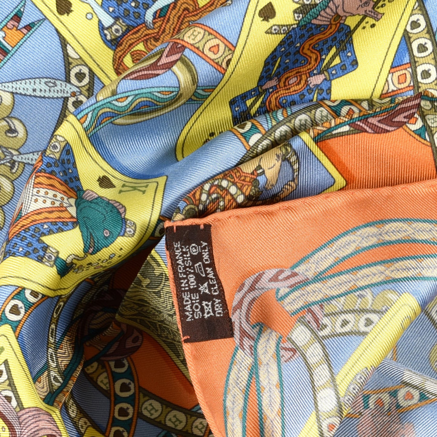 Silk Twill Dame de Coeur Pocket Square Scarf