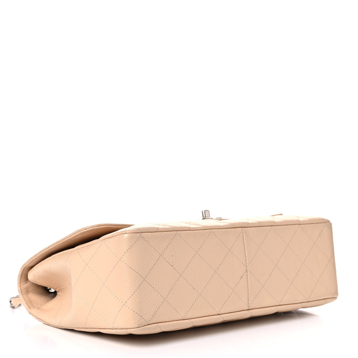 Chanel Caviar Quilted Jumbo Single Flap Beige Clair 4 of 22
