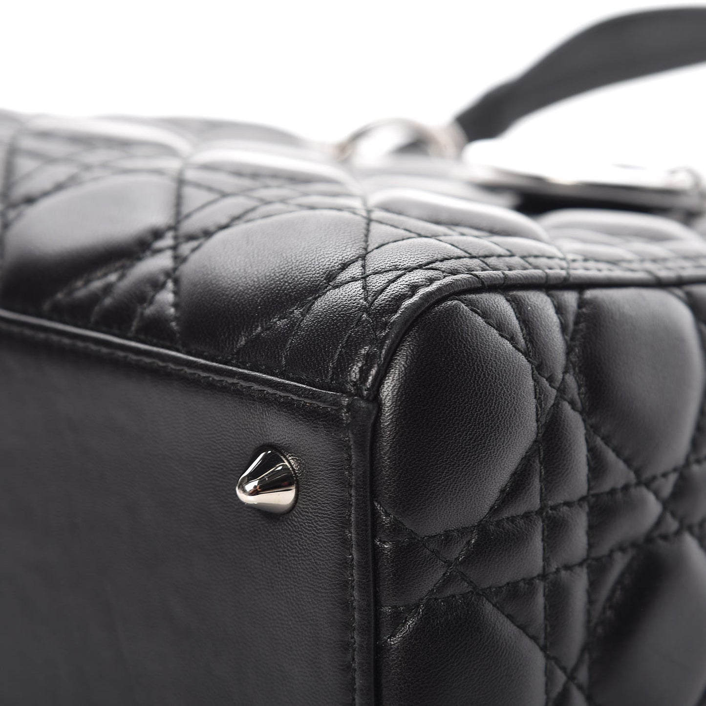 Lambskin Cannage Medium Lady Dior Black