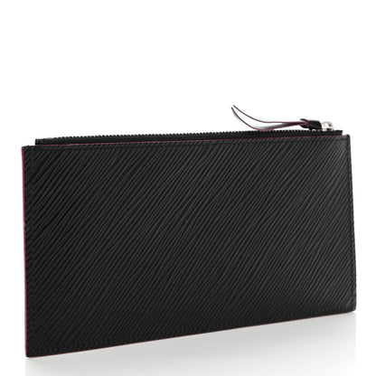 Louis Vuitton Epi Felicie Chain Wallet Zippered Insert Black Hot Pink 3 of 6