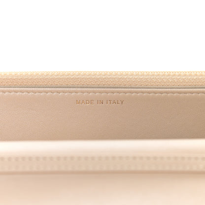 Chanel Iridescent Lambskin Quilted Pearl Wallet On Chain WOC Light Beige 8 of 12