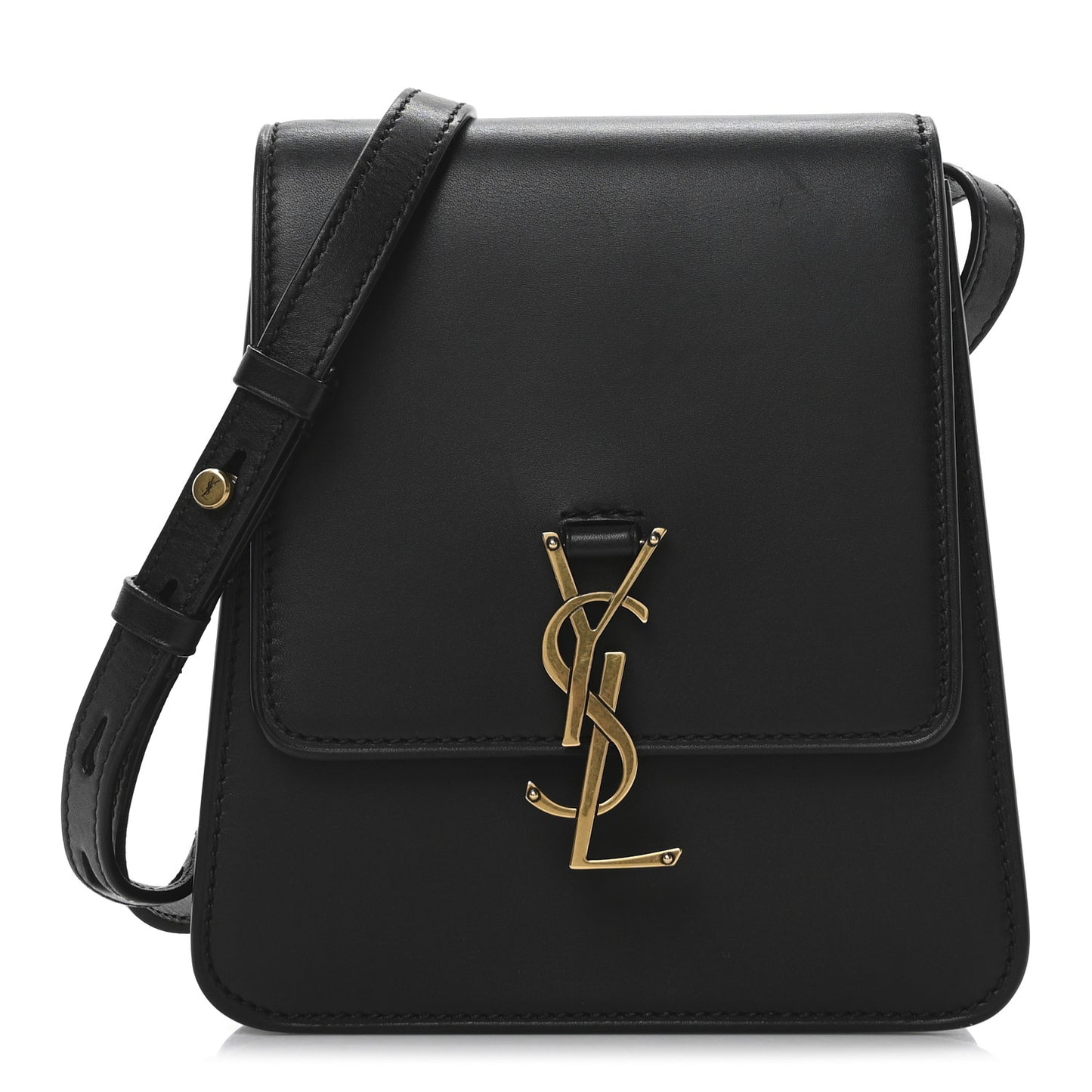 Smooth Calfskin North South Kaia Satchel Black