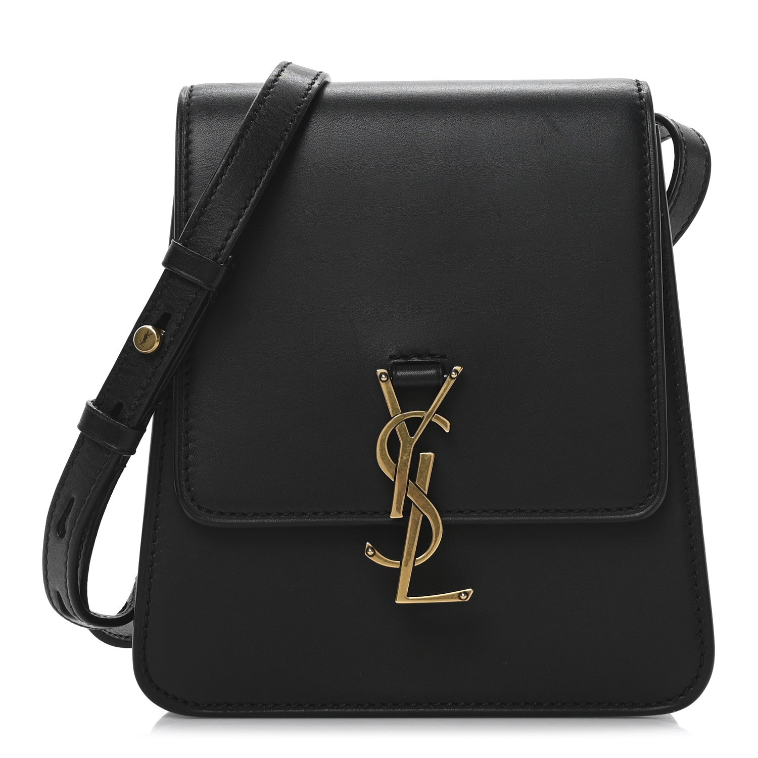Saint Laurent Smooth Calfskin North South Kaia Satchel Black 1 of 9