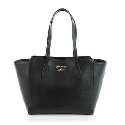 Gucci Pebbled Calfskin Small Swing Tote Black 1 of 6