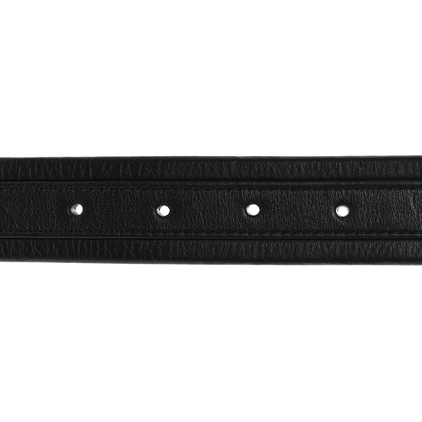 Calfskin Lambskin Zipper Chain CC Belt 65 26 Black