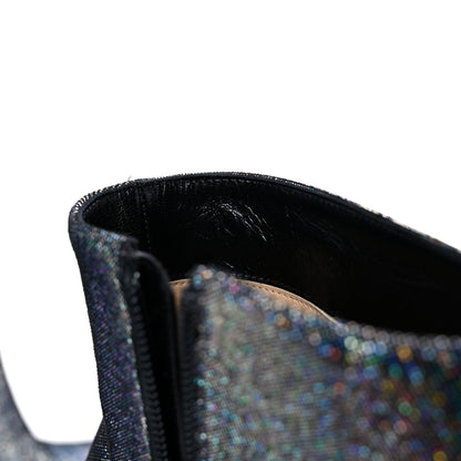 Christian Louboutin Glitter So Kate Booty 85 Disco Queen Ankle Boots 38 Silver Multicolor 9 of 9