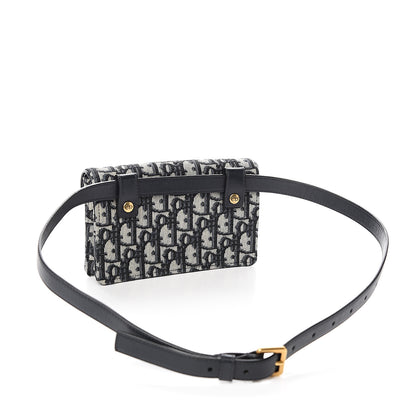 Christian Dior Oblique Saddle Belt Bag Blue 2 of 9