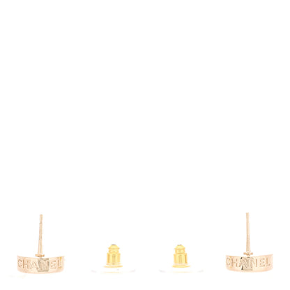 Chanel Metal Round CC Earrings Gold 3 of 5