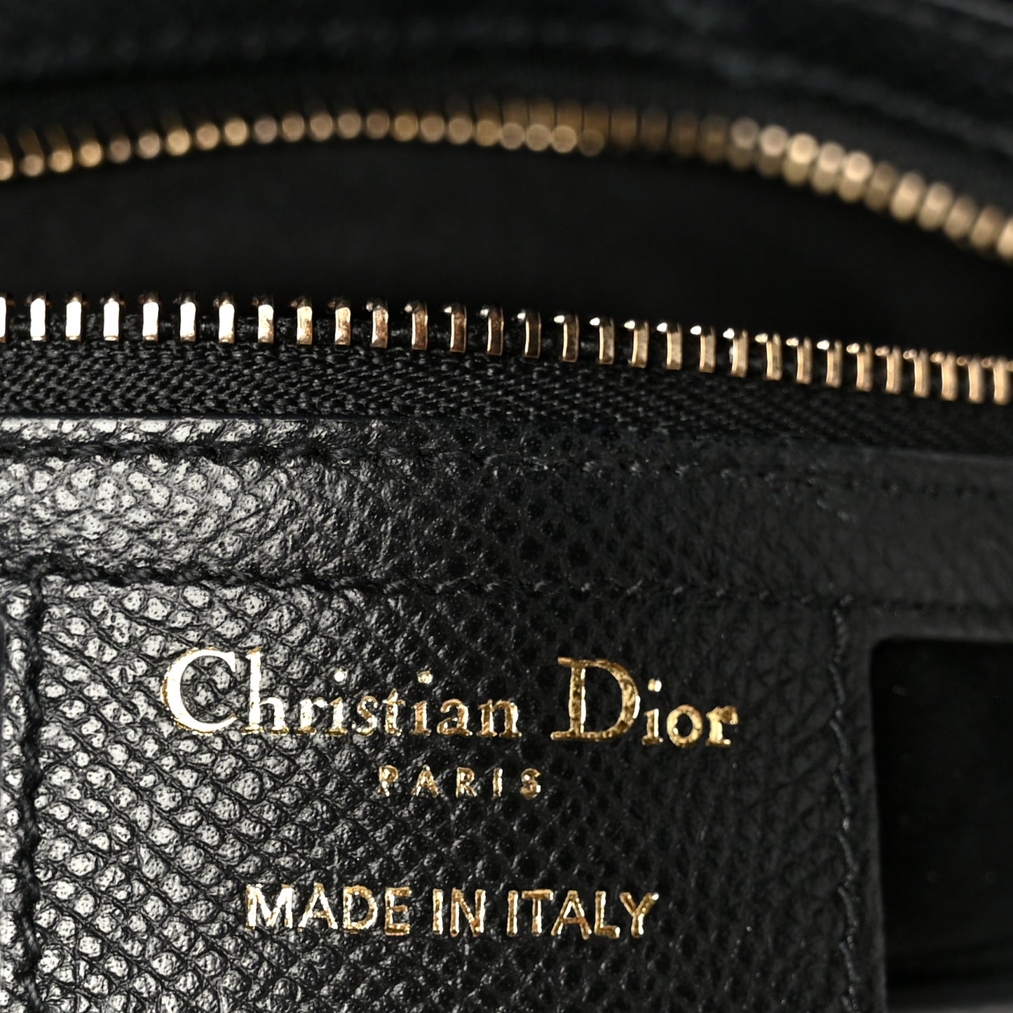 Grained Calfskin Saddle Bag Black