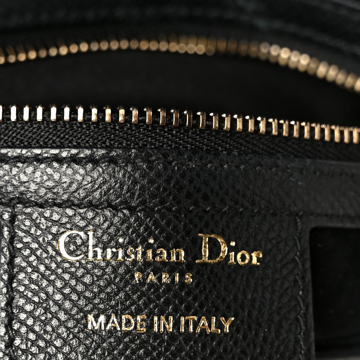 Christian Dior Grained Calfskin Saddle Bag Black 6 of 11
