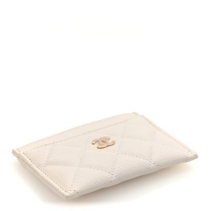 Chanel Caviar Quilted Card Holder White 4 of 9