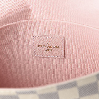 Louis Vuitton Damier Azur Pochette Felicie Chain Wallet Rose Ballerine 7 of 10
