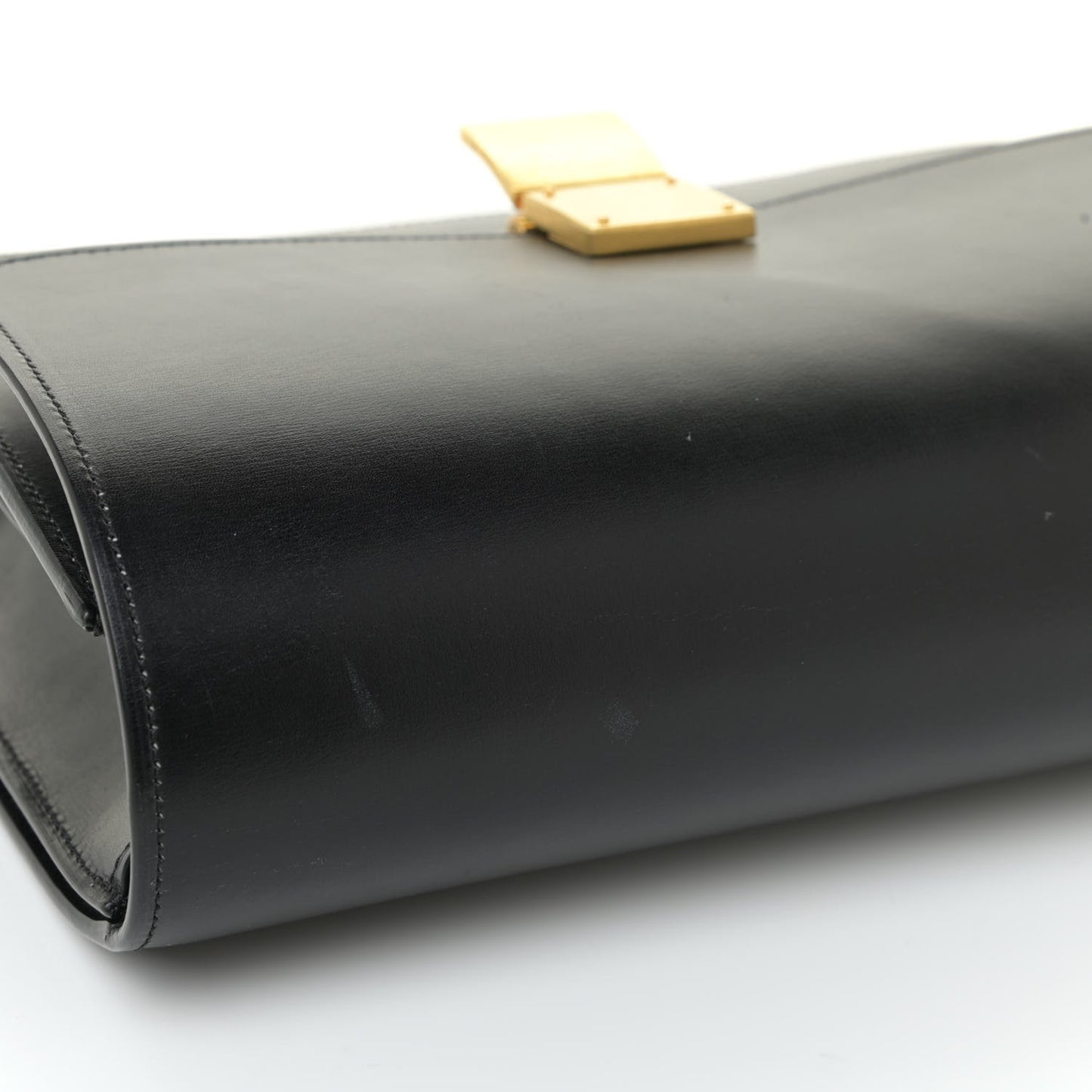 Box Calfskin Medium Classic Box Flap Bag Black