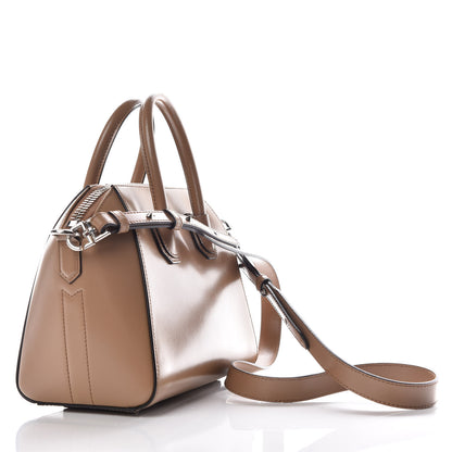 Givenchy Shiny Lord Calfskin Mini Antigona Dark Beige 3 of 10