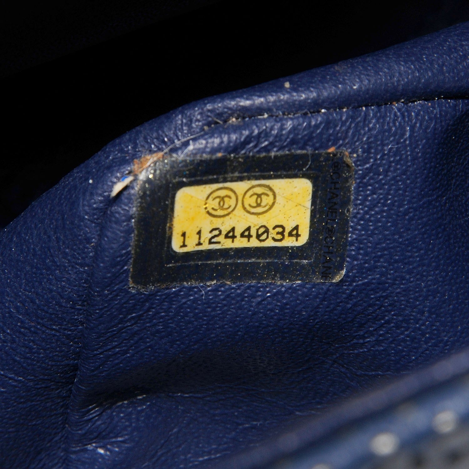 Chanel Lambskin Perforated Jumbo Single Flap Blue 8 of 8