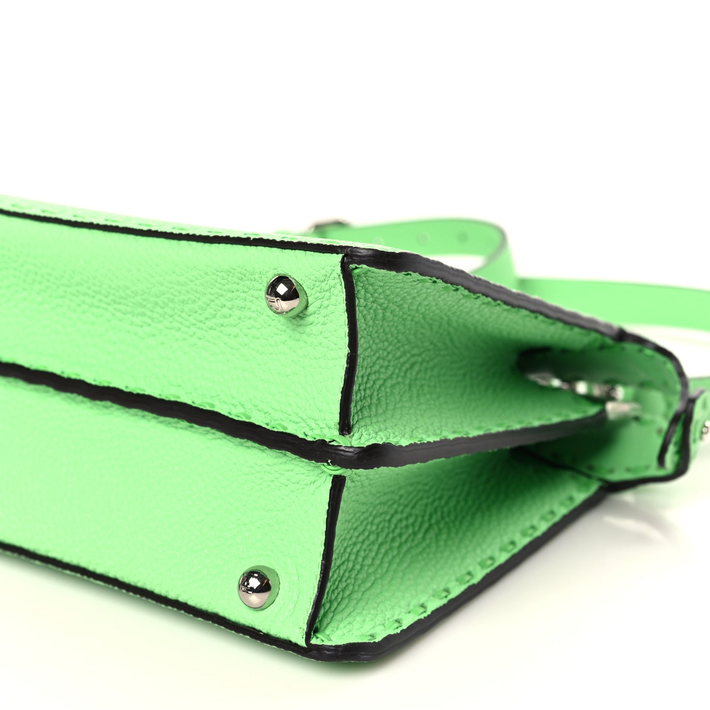 Cuoio Roma Sellerissima Nappa Sintetica Tape Stitch Small Peekaboo I SEE U Satchel Edamame