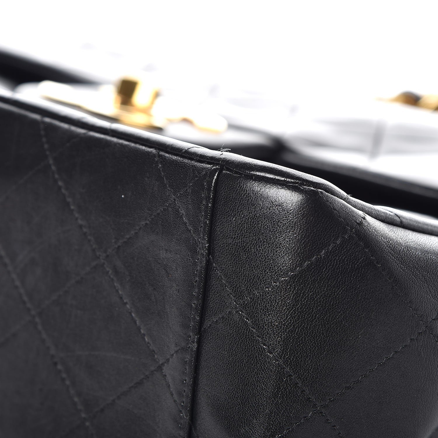 Chanel Lambskin Quilted XL Jumbo Single Flap Black 13 of 14