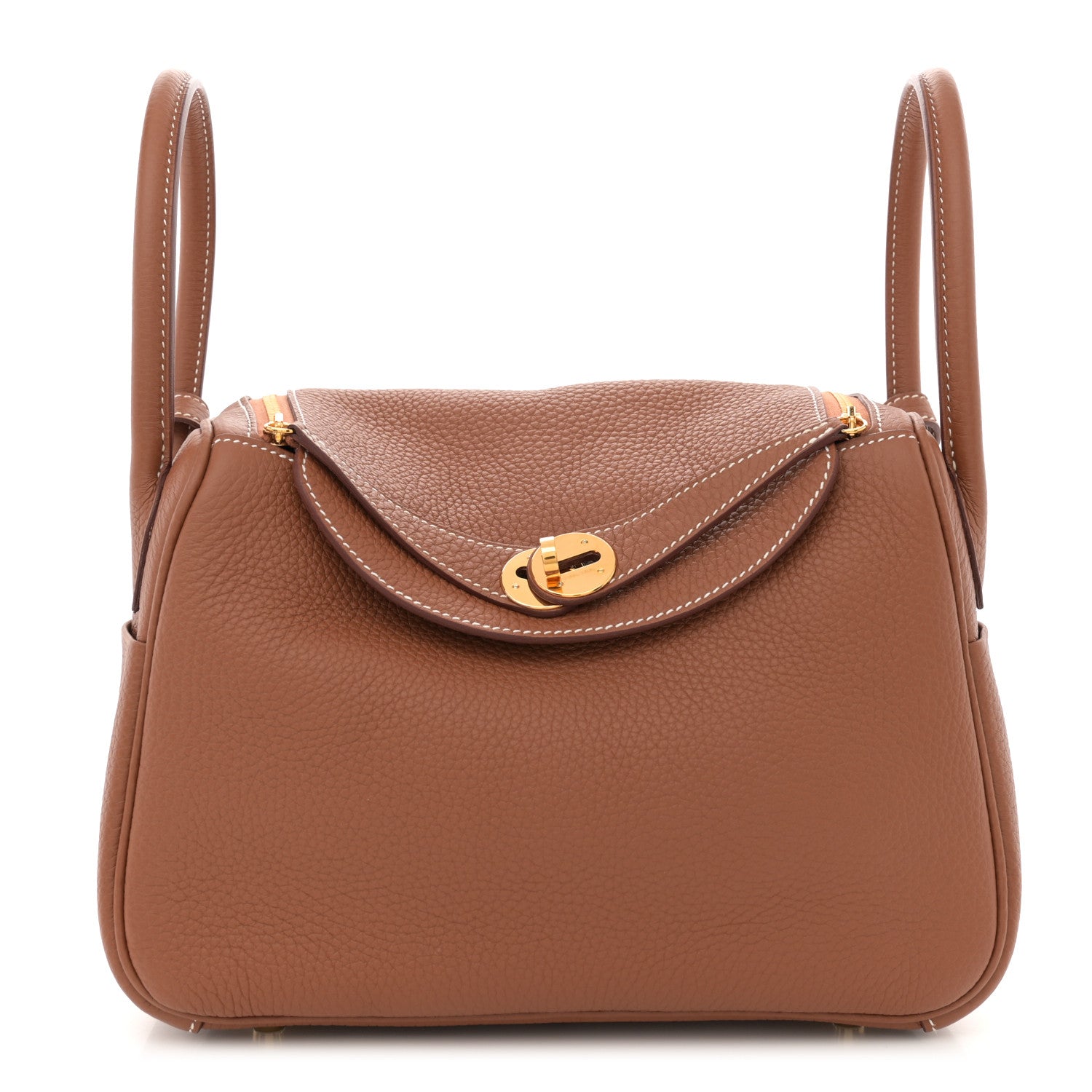 Hermes Taurillon Clemence Lindy 26 Gold 1 of 11