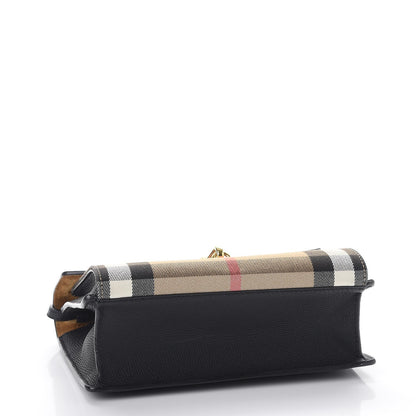 Burberry Derby Calfskin House Check Small Macken Crossbody Bag Black 4 of 10