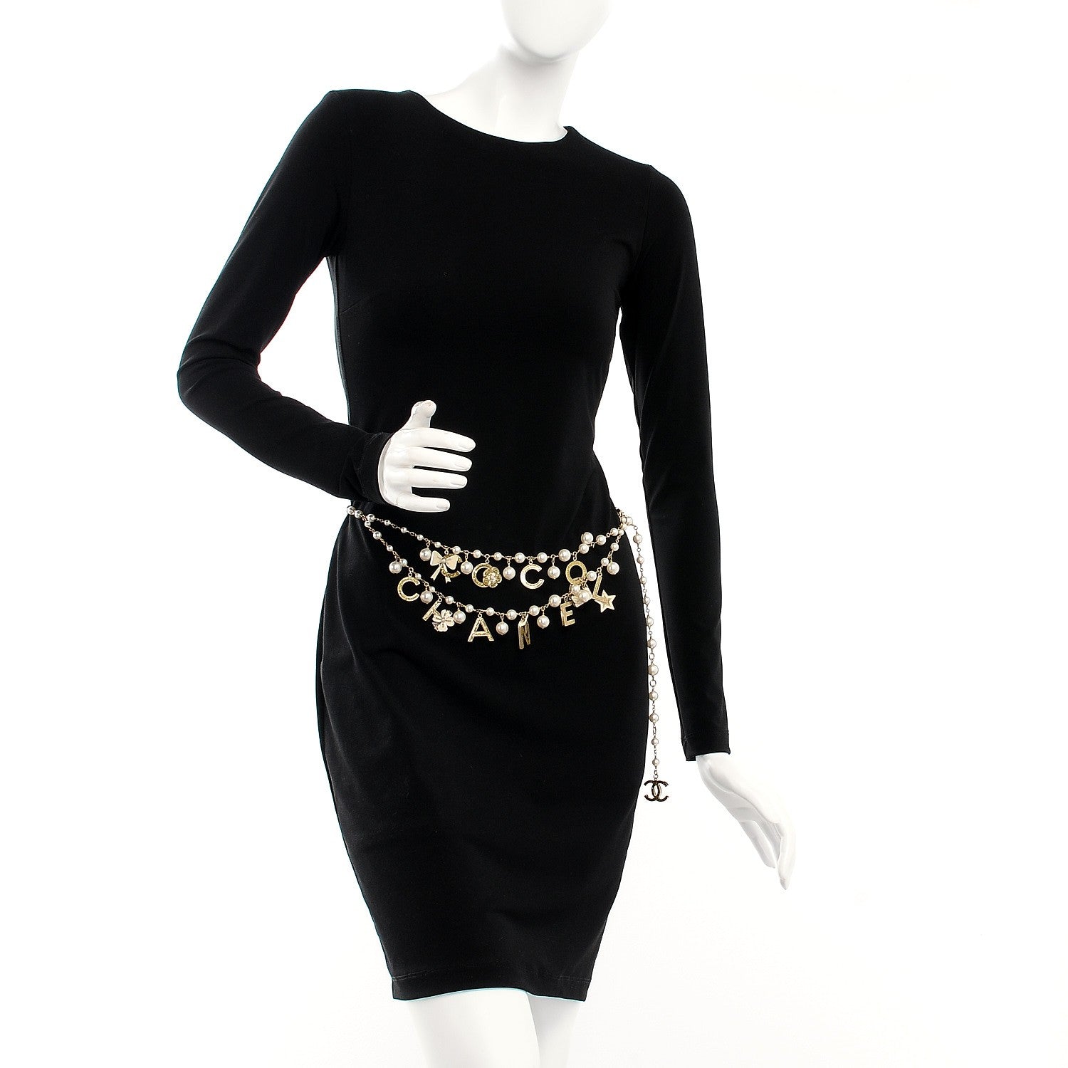 Chanel Pearl Charm Coco CC Belt Gold 2 of 10