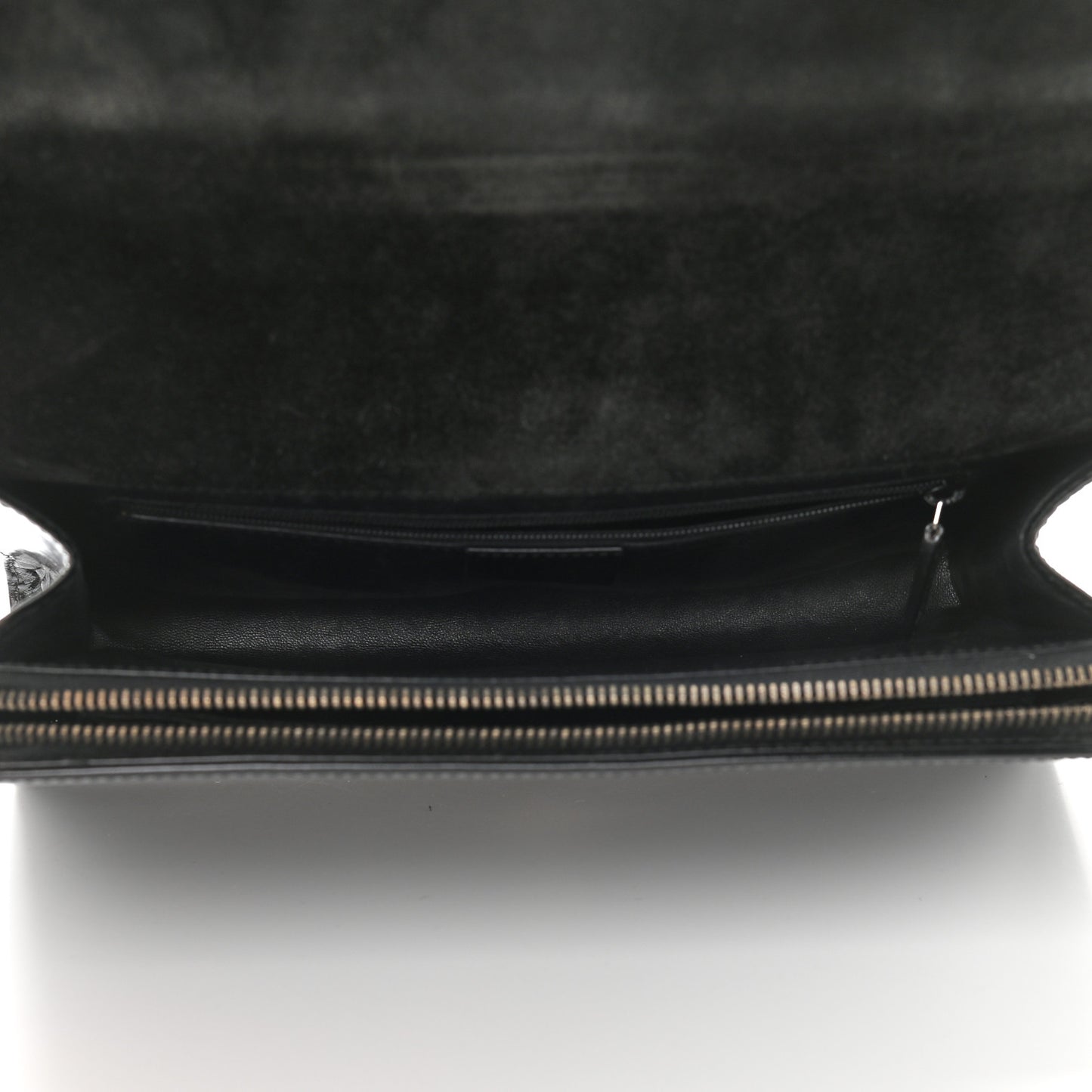 Patent Web Shoulder Bag Black