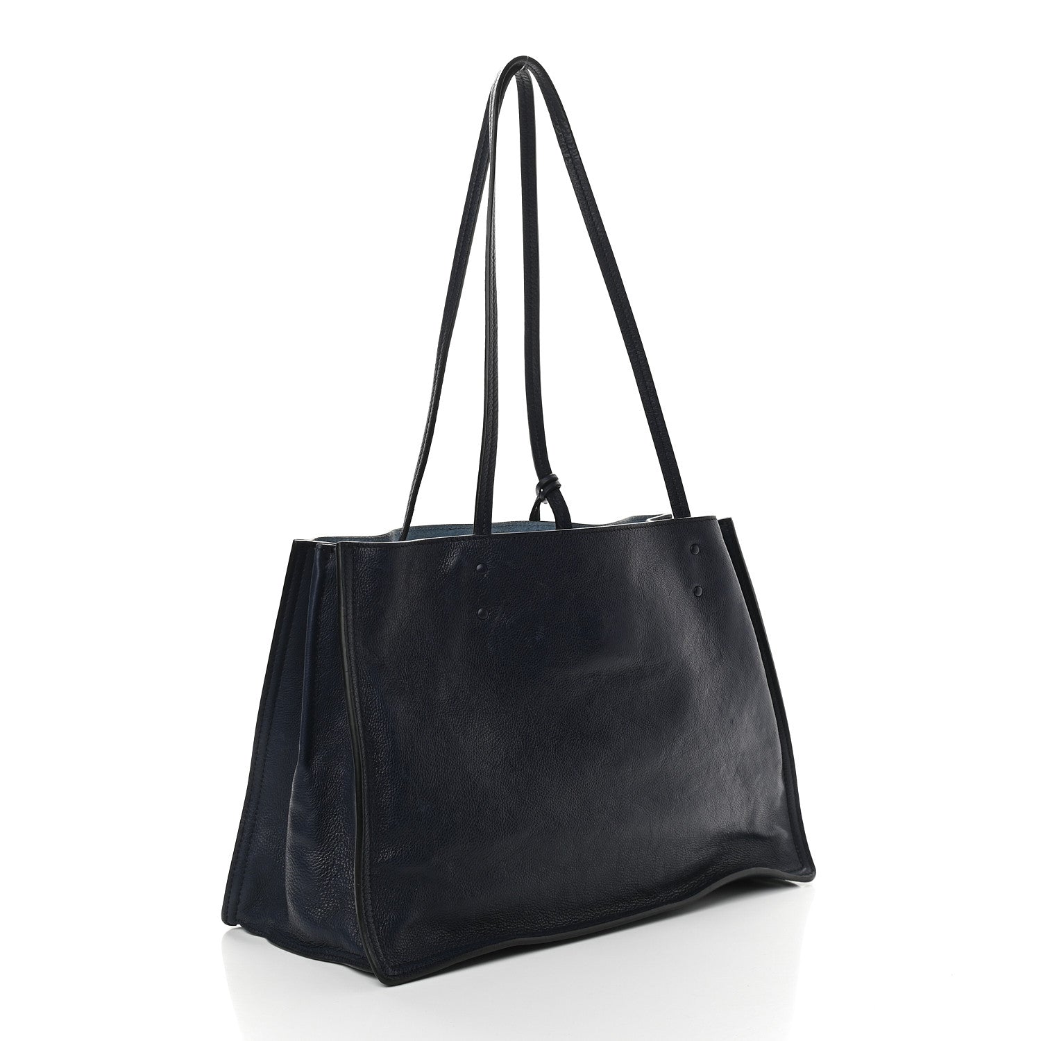 Prada Glace Calfskin Etiquette Shopping Bag Black Astrale 3 of 11