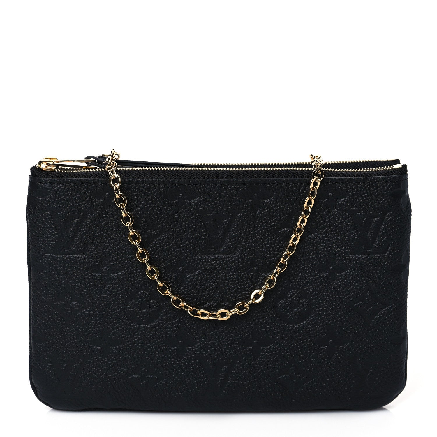 Louis Vuitton Empreinte Double Zip Pochette Black 1 of 10