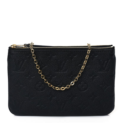 Louis Vuitton Empreinte Double Zip Pochette Black 1 of 10