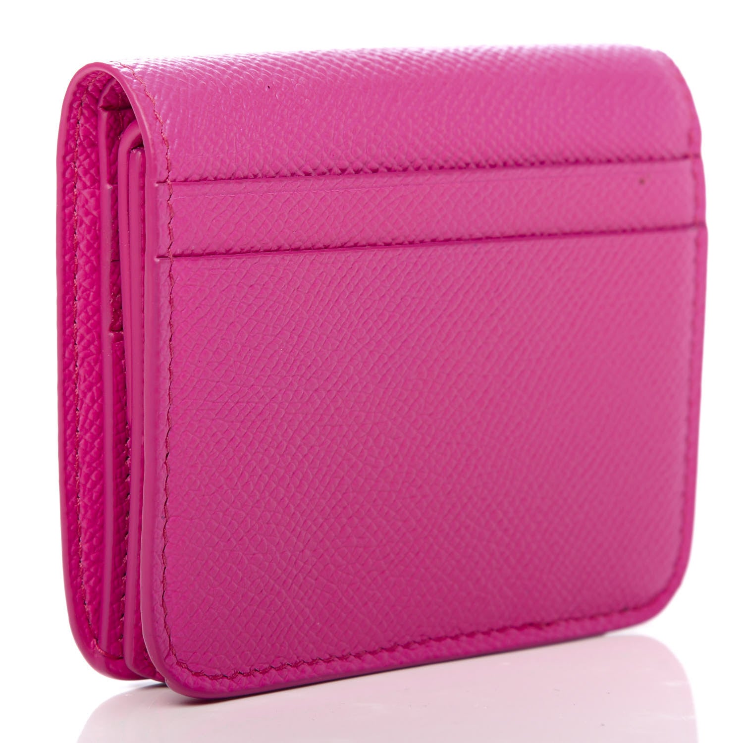 Balenciaga Signature Grained Calfskin BB Flap Coin Wallet Acid Fuchsia 3 of 11