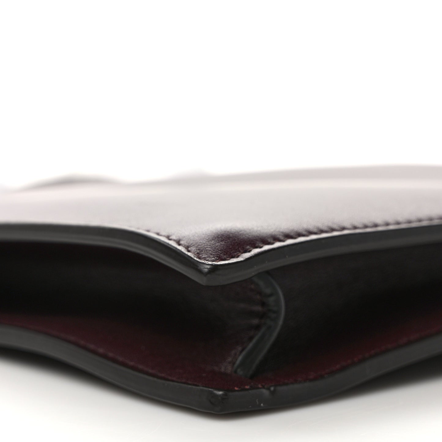 Smooth Calfskin Mini Clasp Bag Bordeaux