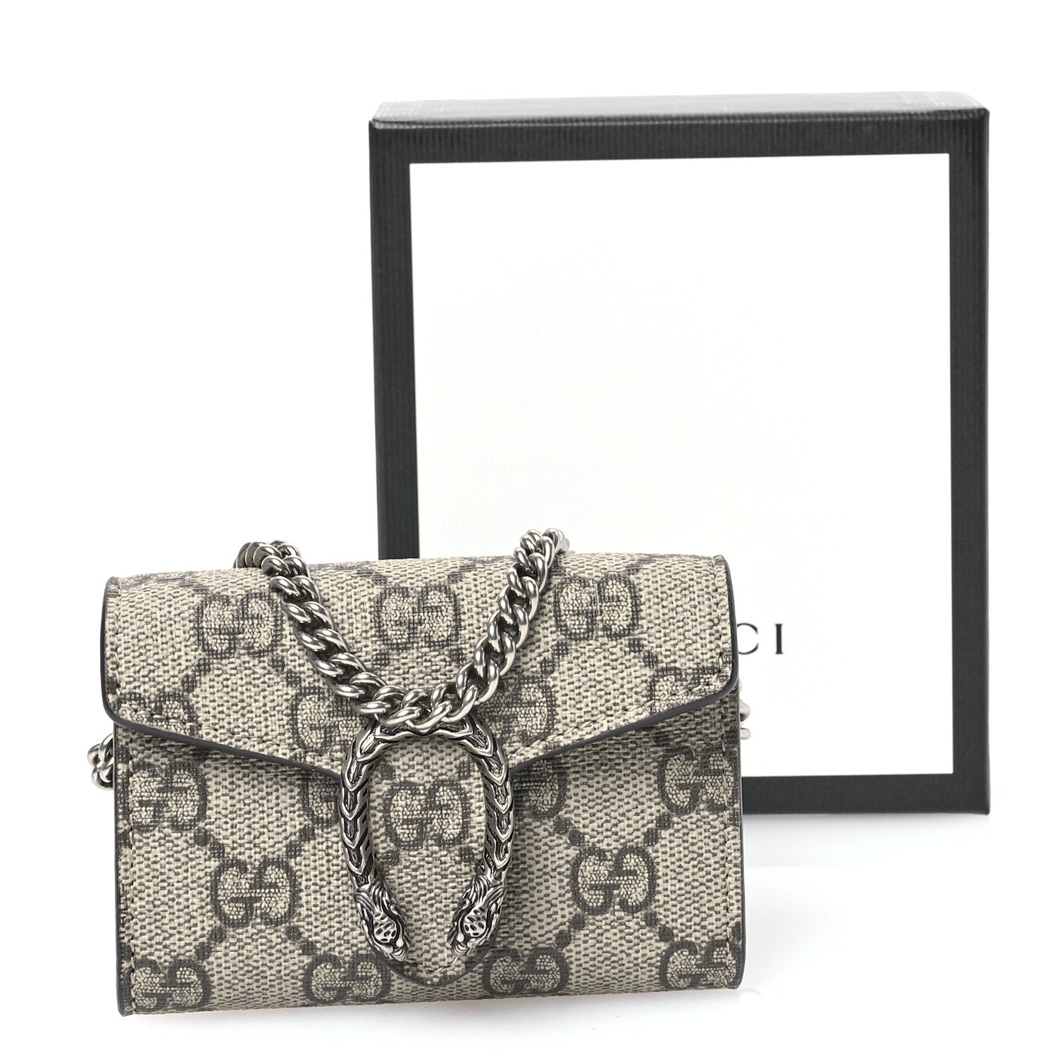 Gucci GG Supreme Monogram Dionysus Coin Purse Taupe 10 of 10